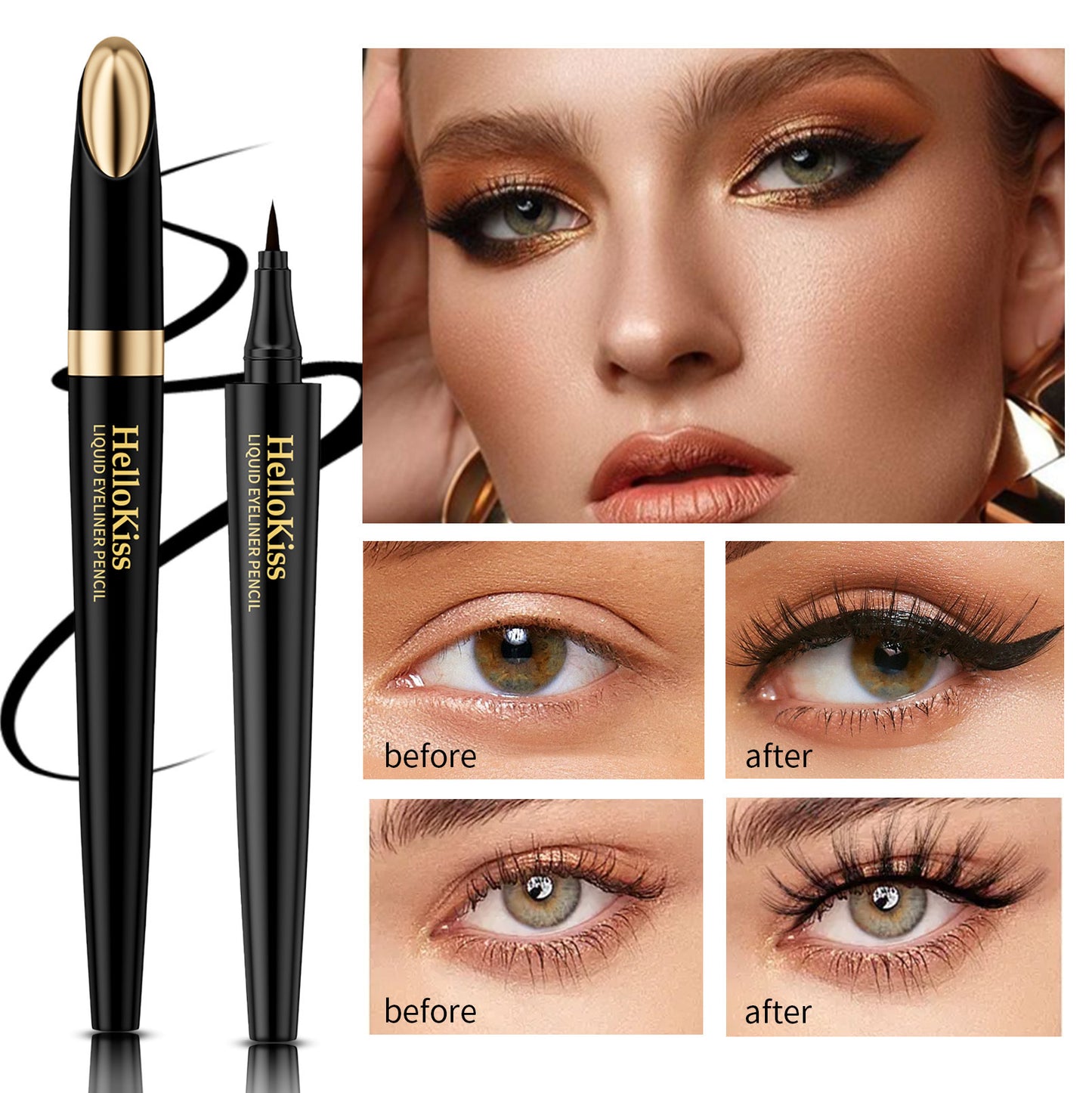 Smooth And Quick-drying Color Rendering Liquid Eyeliner Waterproof