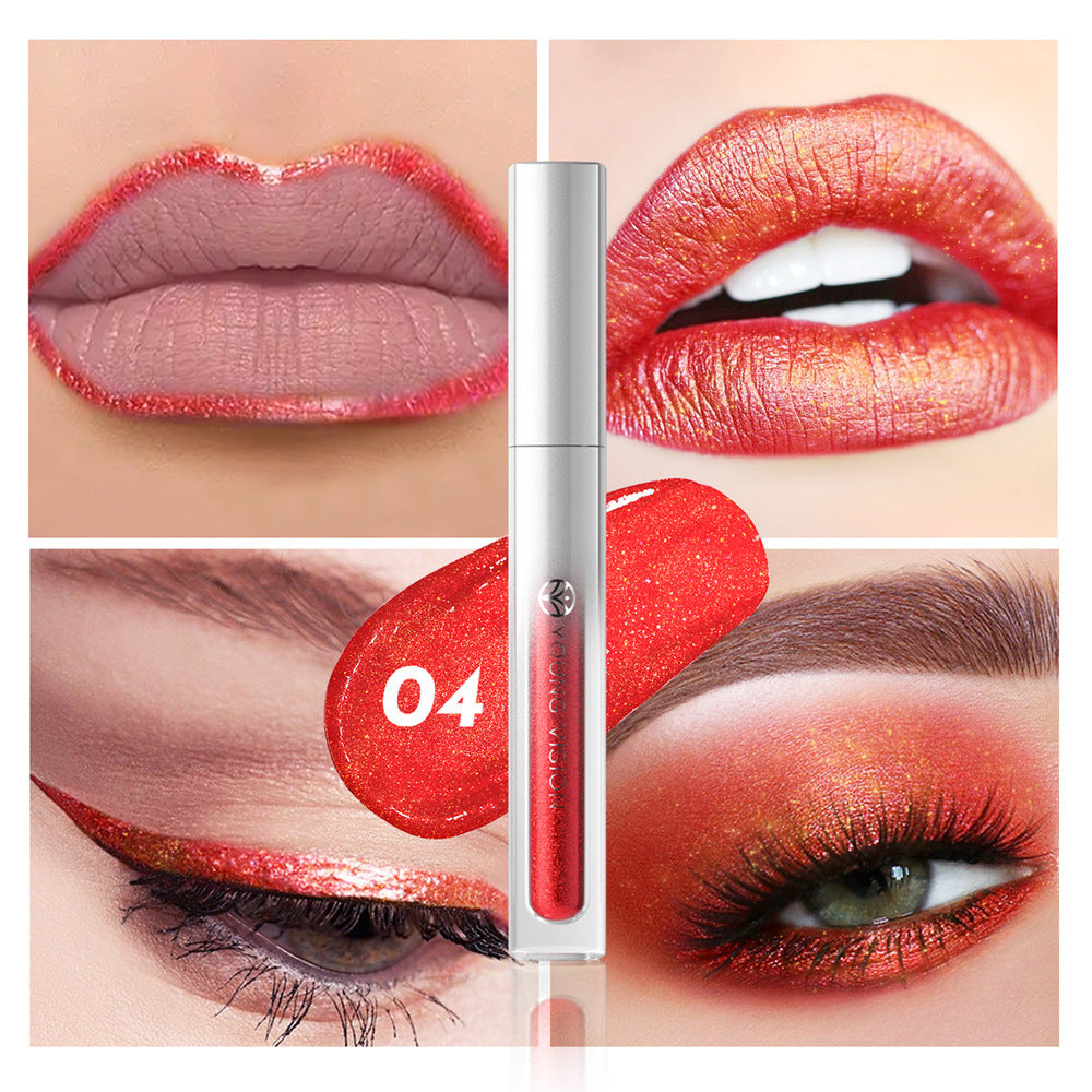 8 Colors Lip Gloss Not Easy To Stick Cup Eye Shadow