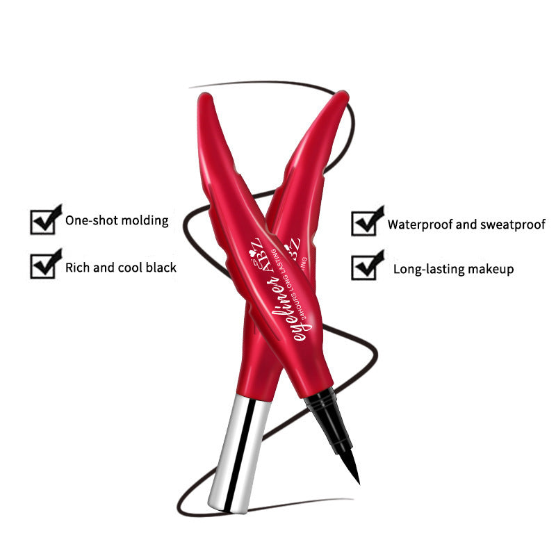 Full English Version Red Feather Liquid Eyeliner Waterproof And Sweat-proof
