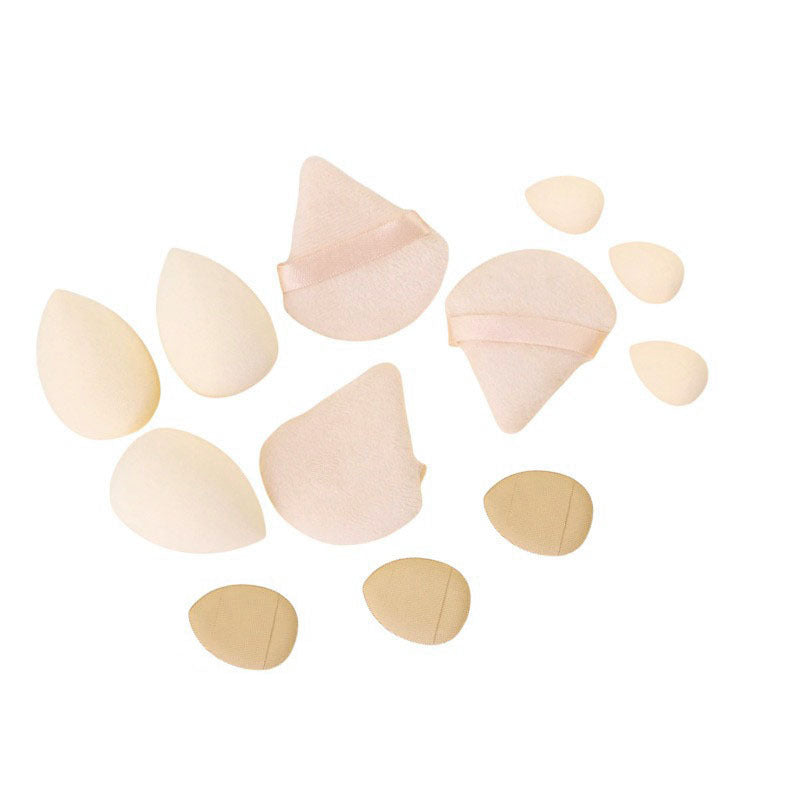 Solid Color Cosmetic Egg 12-piece Mini Thumb Puff