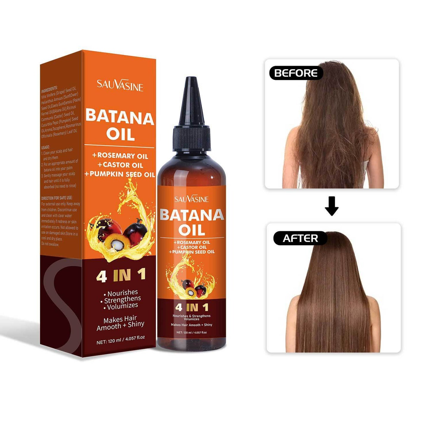 120ml Moisturizing Repair Strong And Tough Anti-hair Loss BATANA OIL