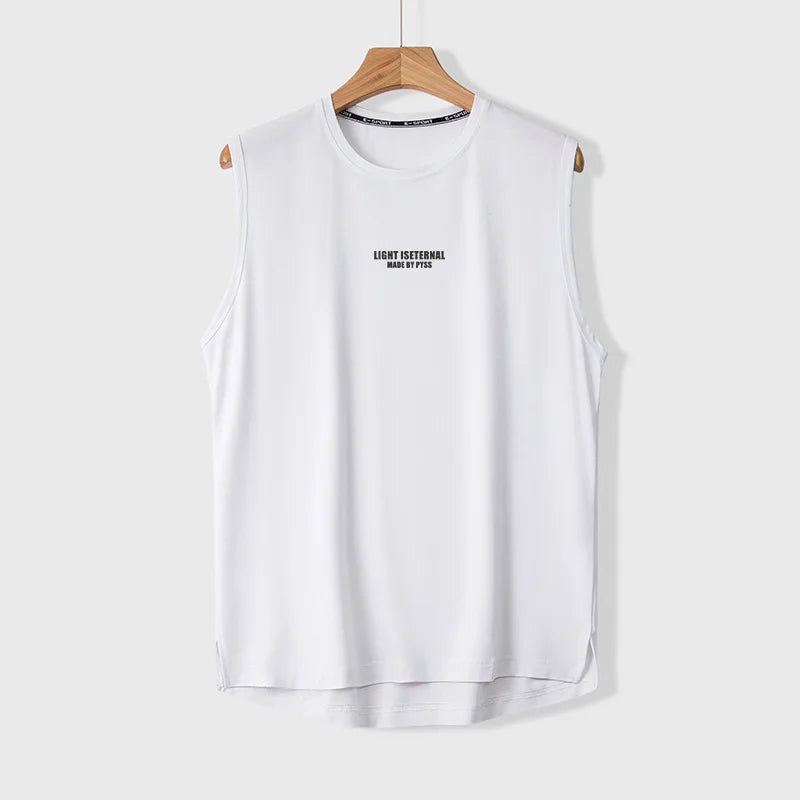 Plus Size Man Vest Sleeveless Tank Tops L-9XL 175kg Gym Basketball Shirt Streetwear Summer Outdoor Sports Tops Men's Clothing