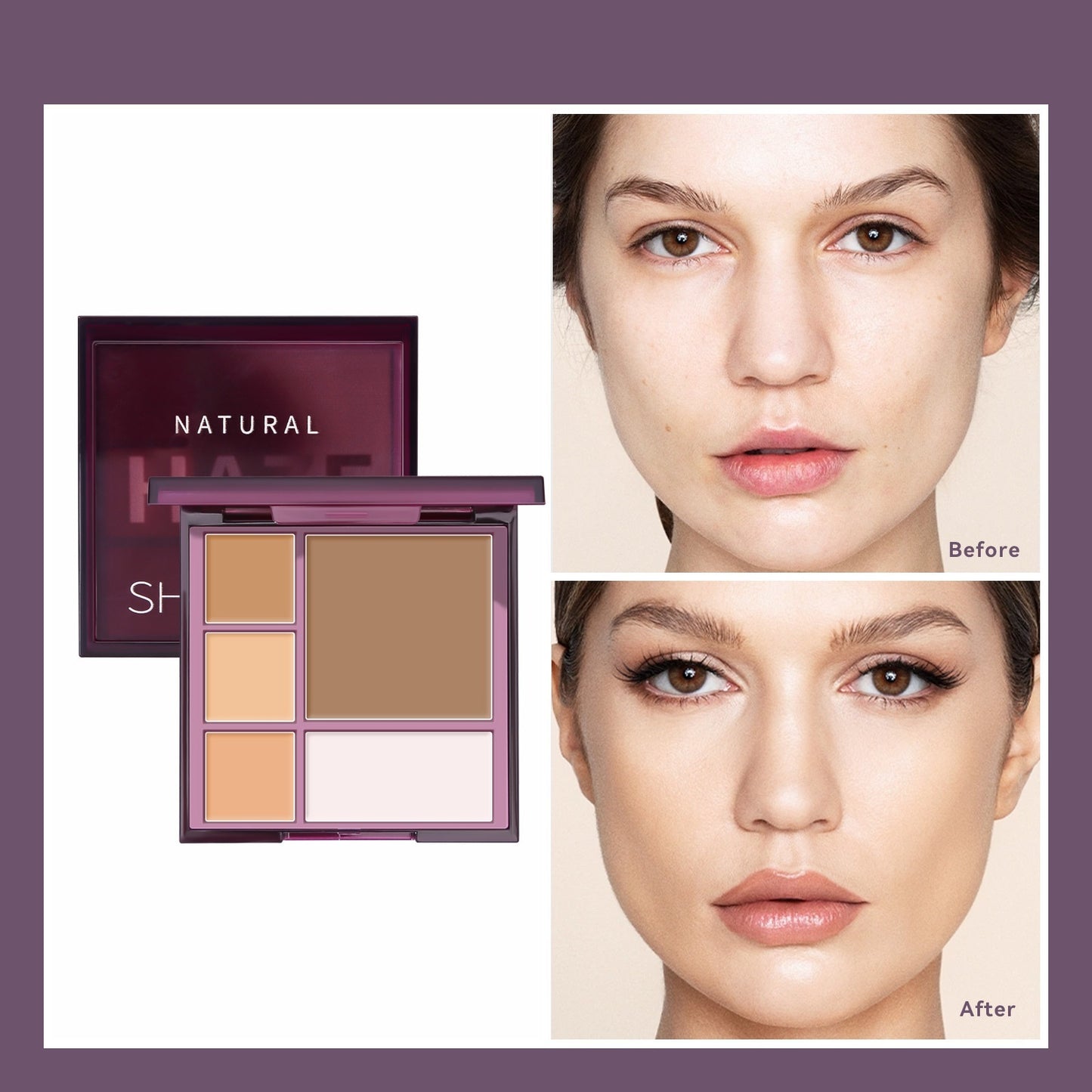 Five Color Contouring Palette Waterproof Concealer Matte Nose Shadow