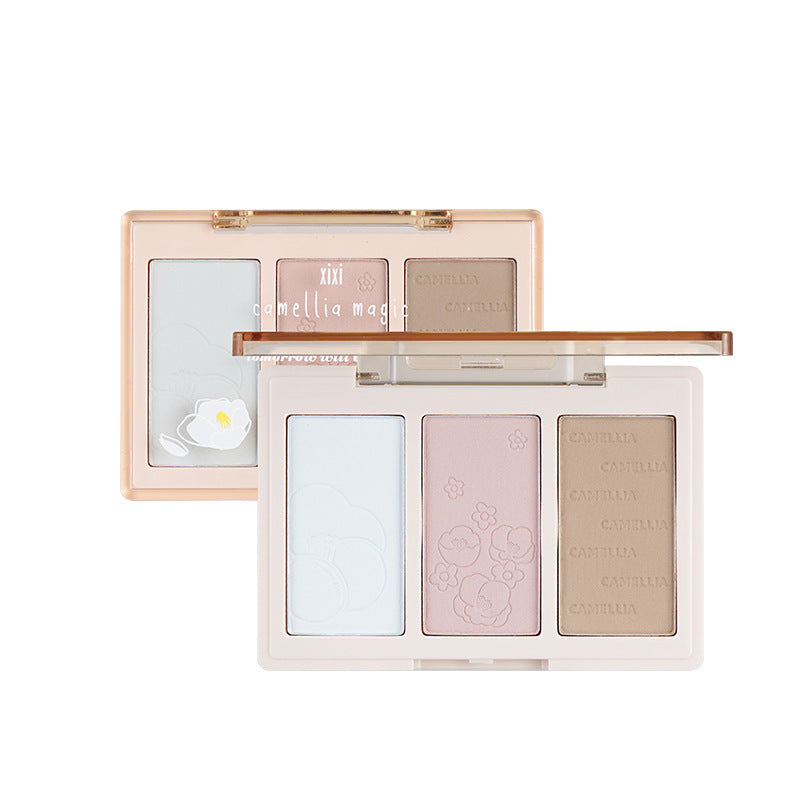 Three-color Shading Powder Plate In Tea