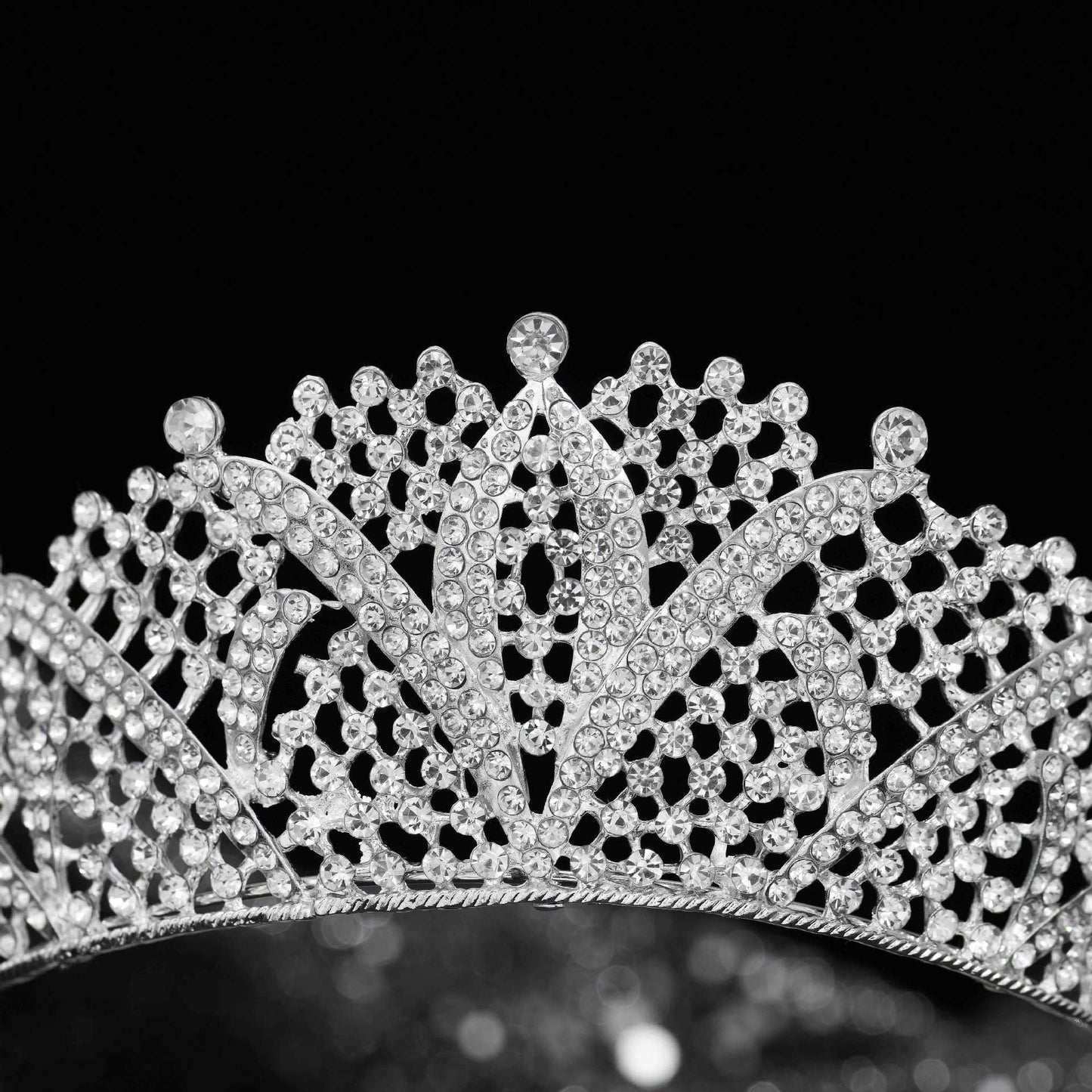 European And American Zircon Full Diamond Alloy Crown Headband