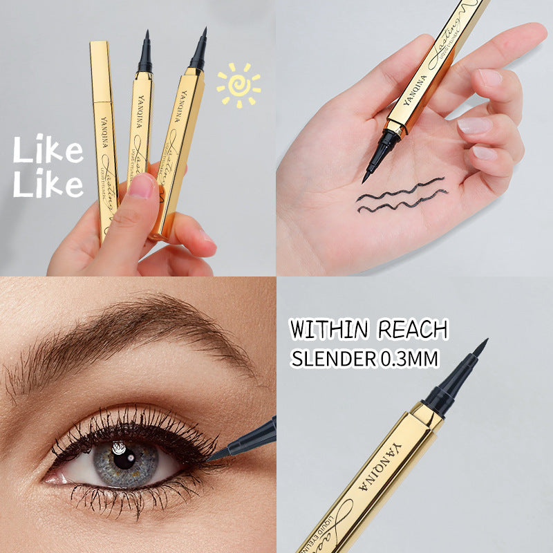Eyeliner Waterproof And Sweat-proof Not Easy To Smudge Small Gold Bar Extremely Fine