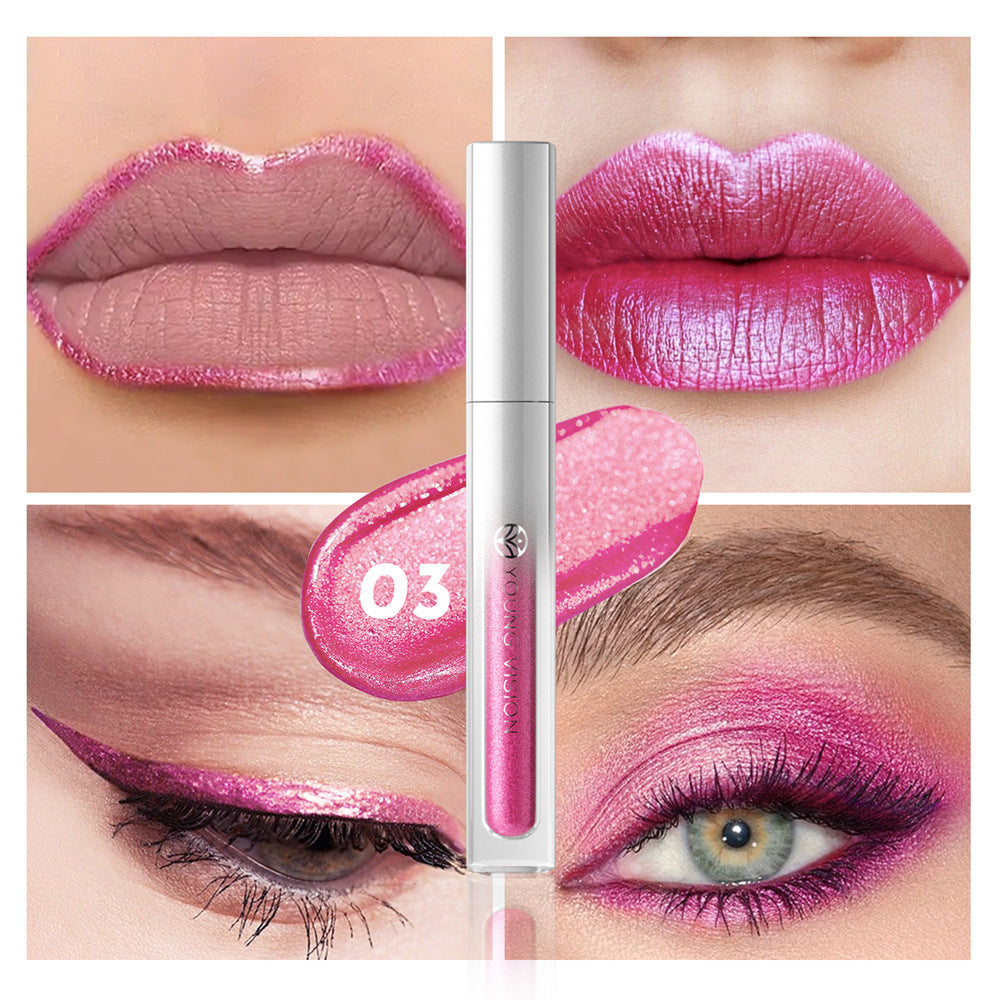 8 Colors Lip Gloss Not Easy To Stick Cup Eye Shadow