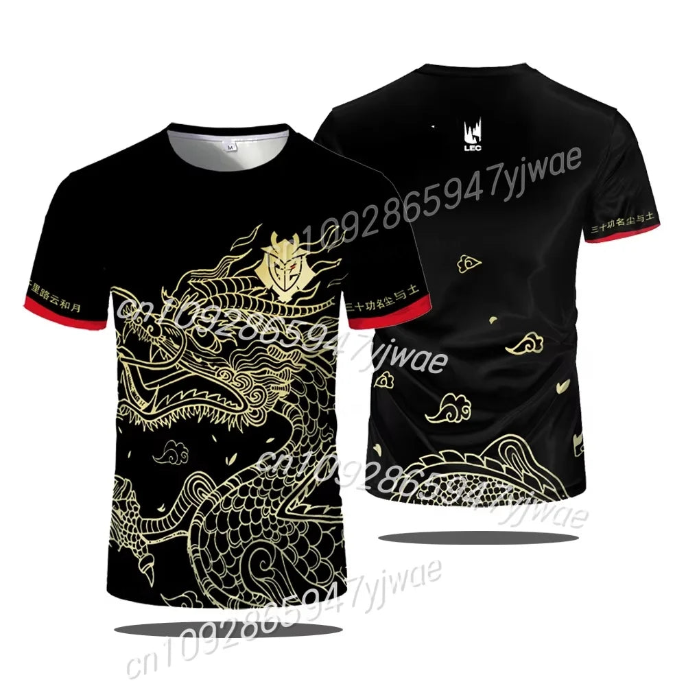 2025 Esports Team Uniform G2 Sports T-shirt National Sport Games Jersey Men T shirts O-Neck Breathable Quick Dry Oversized Tees