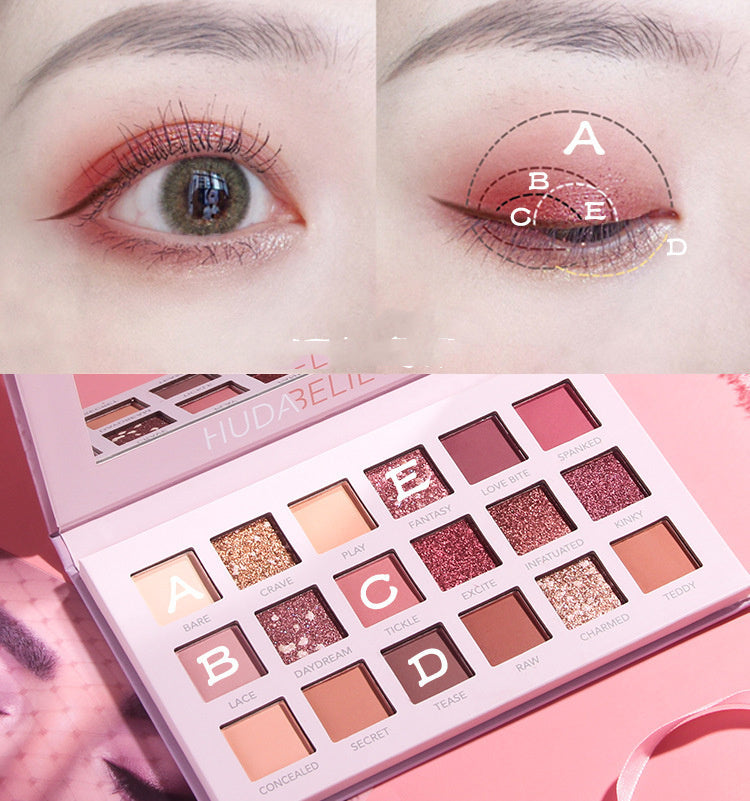 Glitter Pearly Matte Large Sequins Eighteen Color Eyeshadow