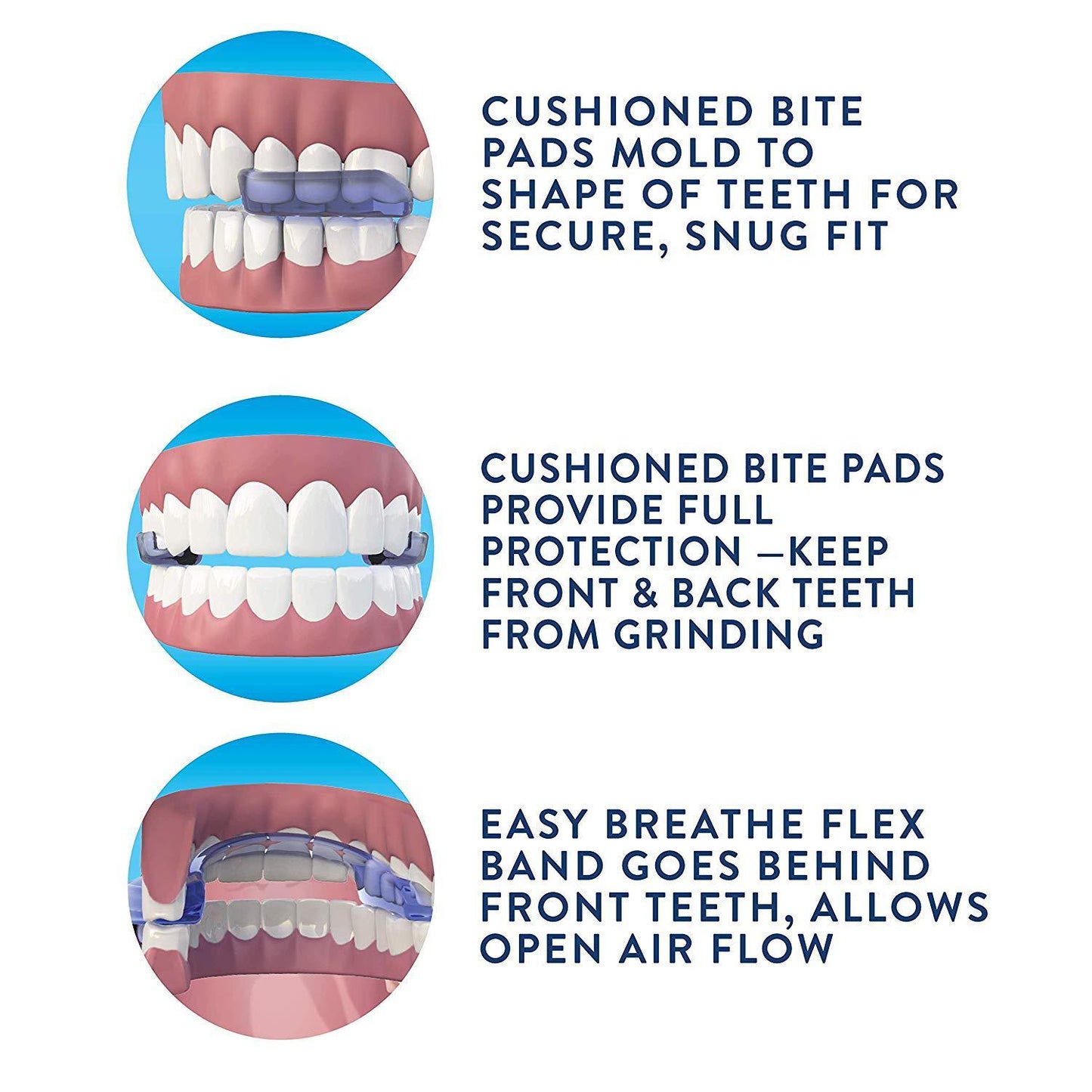 Dental shield for comfortable tooth grinding at night