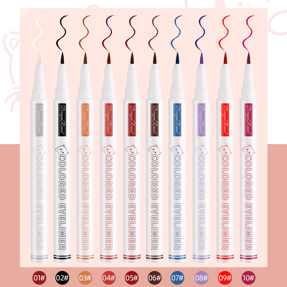 Color Waterproof Eyeliner Liquid Pen Sweat-proof, Non-dizzy And Waterproof