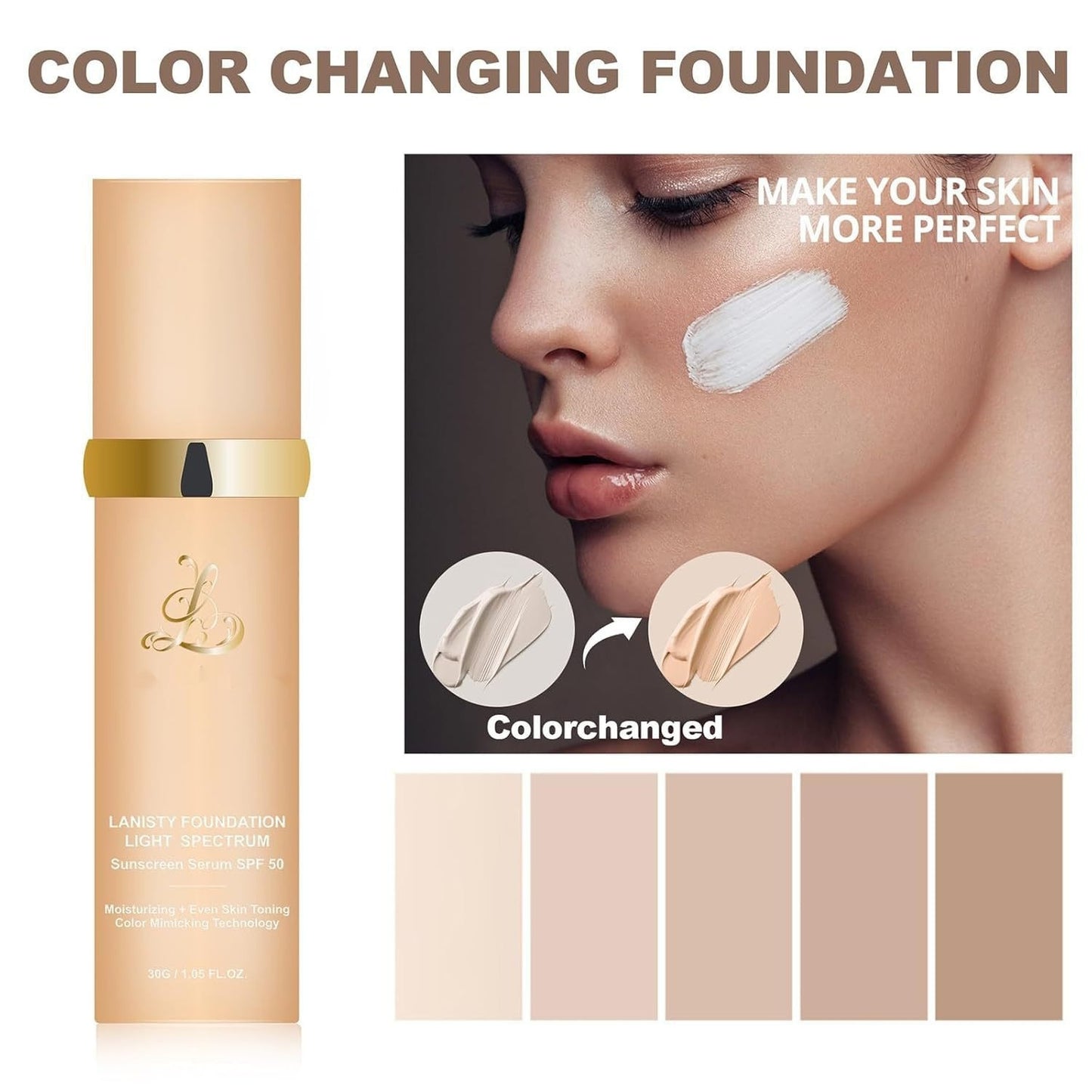 Bionic Color-changing Concealer Not Fake White Foundation Moisturizing Not Stuck Powder