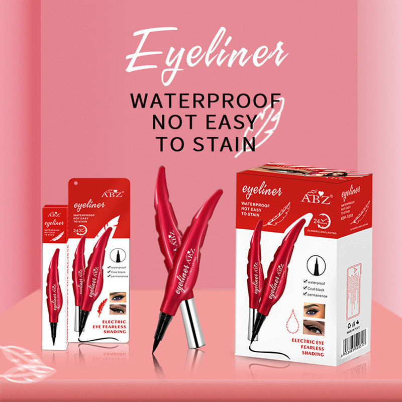Full English Version Red Feather Liquid Eyeliner Waterproof And Sweat-proof