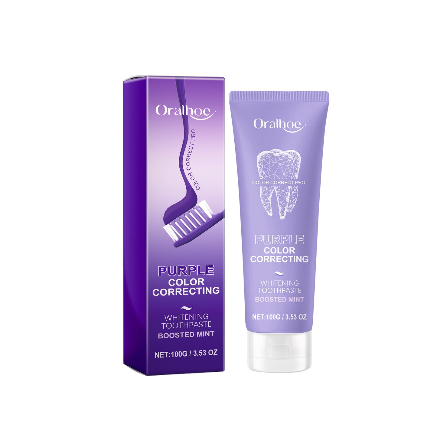 Double Mint Purple Toothpaste To Clean Teeth