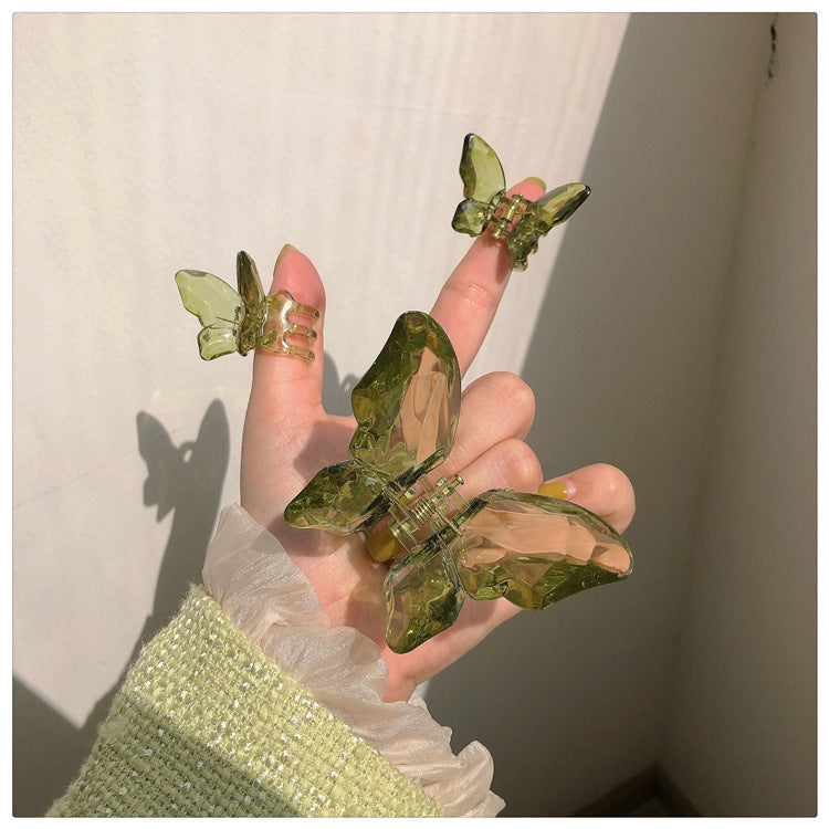 Three Butterfly Clamps For Transparent Forest Girlps