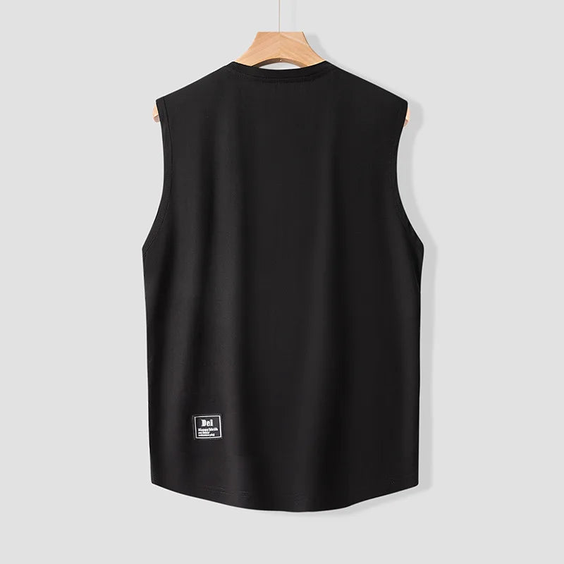 Plus Size Man Vest Sleeveless Tank Tops L-9XL 175kg Gym Basketball Shirt Streetwear Summer Outdoor Sports Tops Men's Clothing