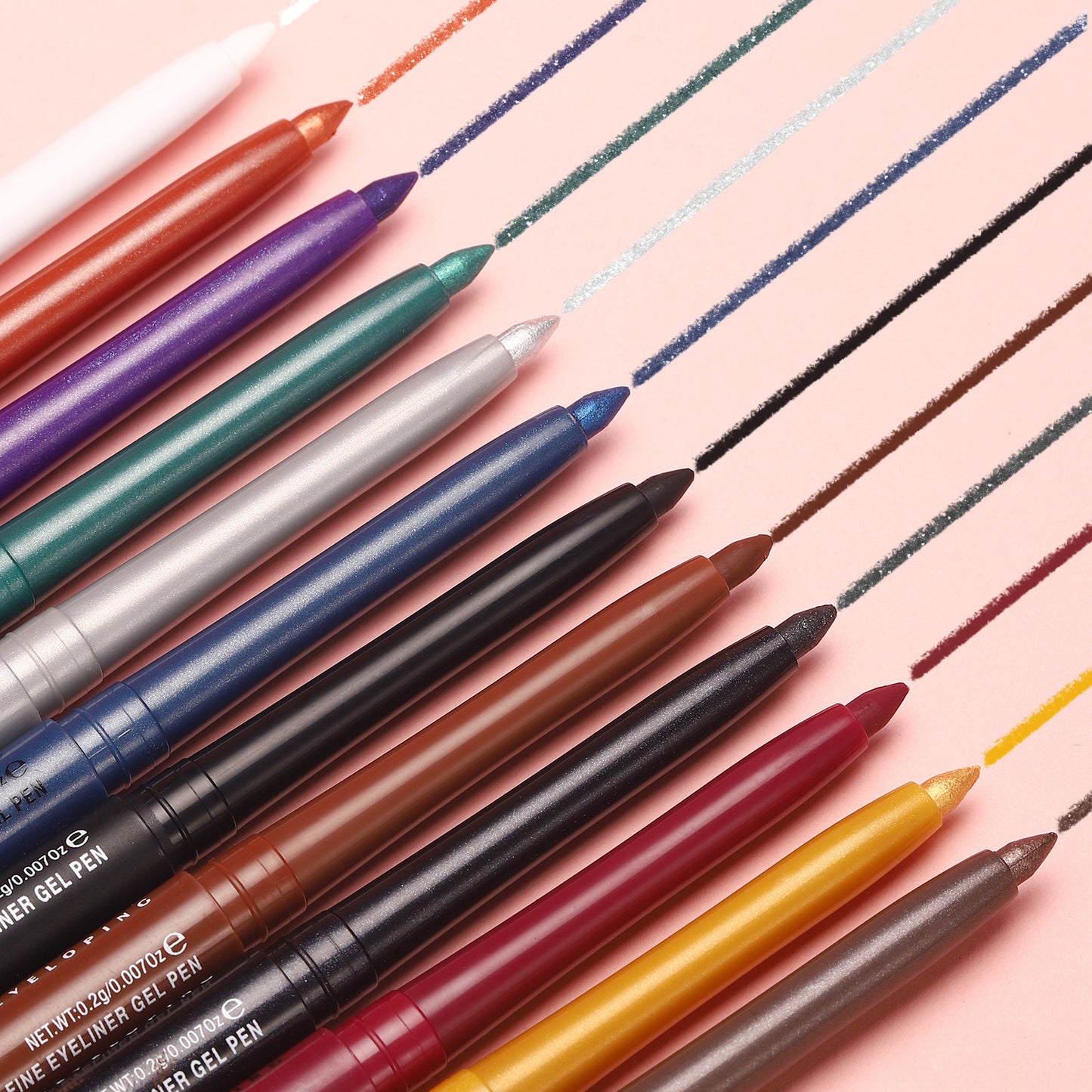 Colorful Gel Glitter Eyeliner Pencils Waterproof & Smudgeproof For Party, Halloween, Cosplay Makeup 12 Vibrant Shades