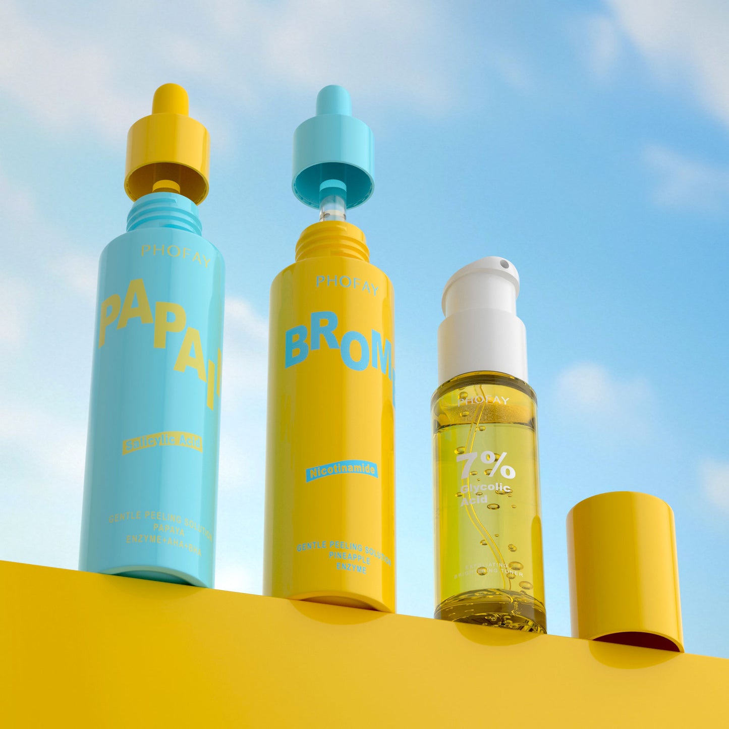 PHOFAY GLYCOLIC ACID AHA EXFOLIATING BRIGHTENING TONER