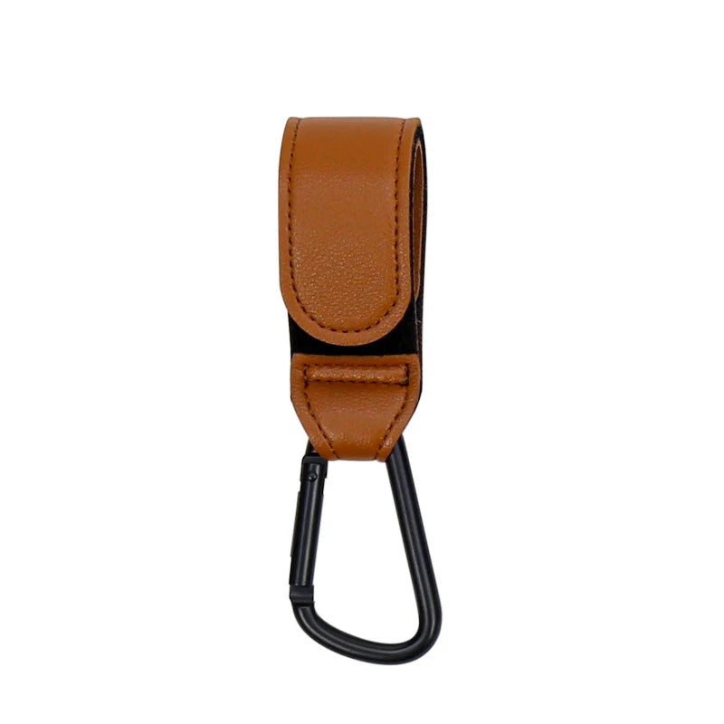 1/2pcs Baby Stroller Hook PU Leather Cart Organizer Diaper Bag Hanger Climbing Buckle Hooks Child Pram Accessories