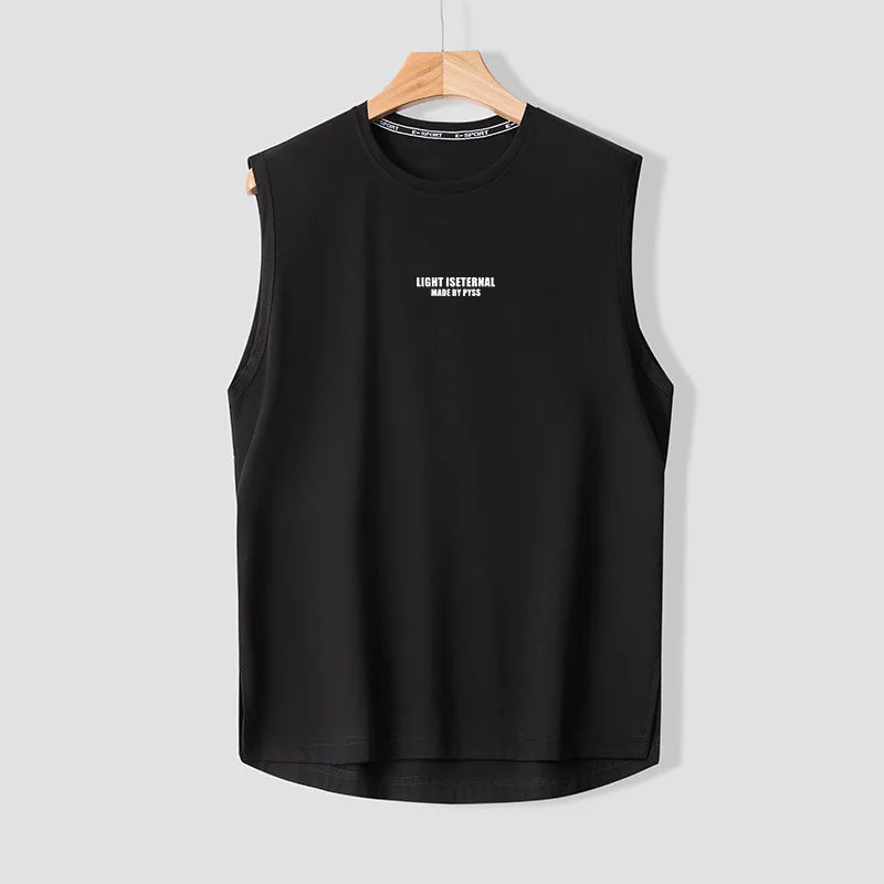 Plus Size Man Vest Sleeveless Tank Tops L-9XL 175kg Gym Basketball Shirt Streetwear Summer Outdoor Sports Tops Men's Clothing