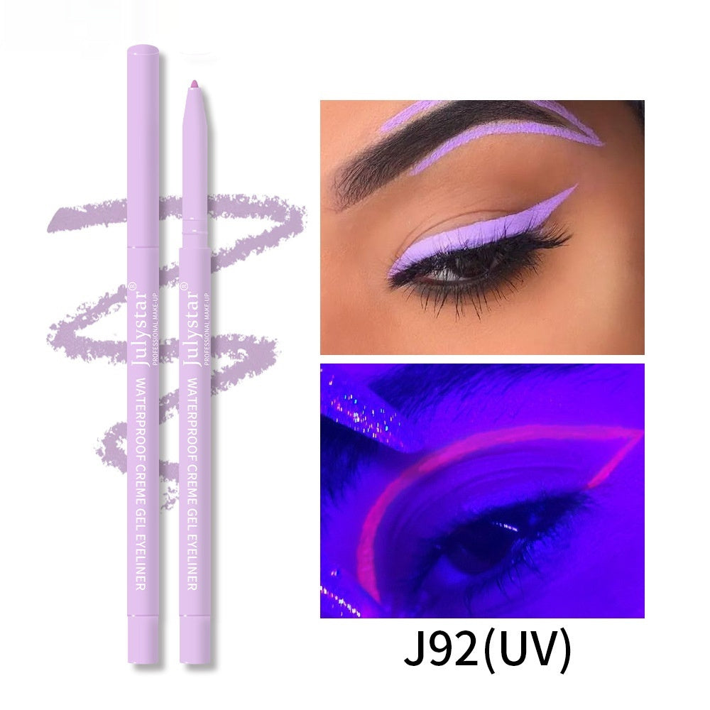 Color UV Fluorescent Eyeliner Waterproof And Oil-proof Not Smudge