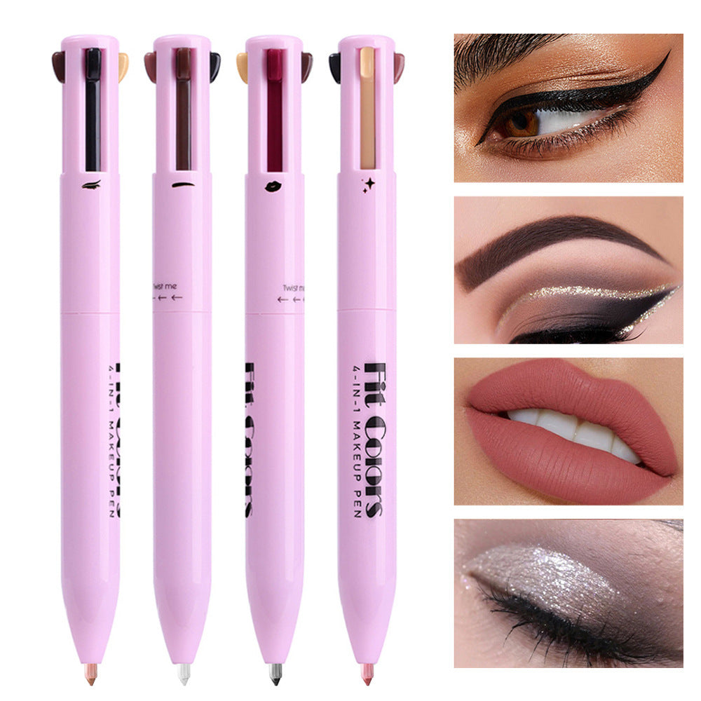 Four-in-one Multifunctional Portable Cosmetic Brush