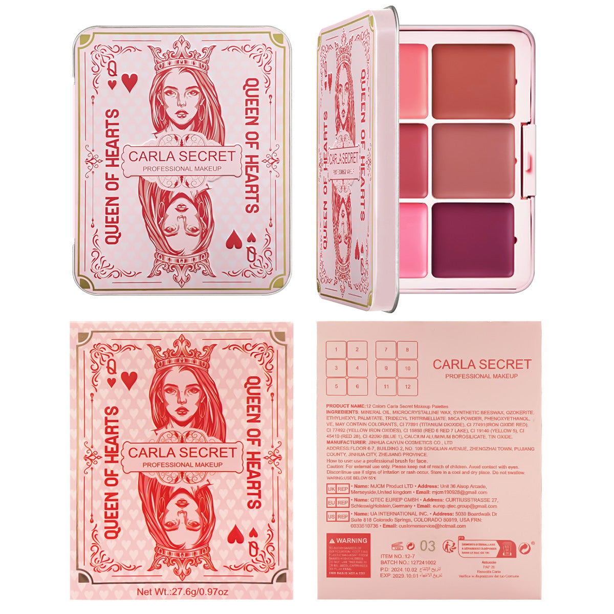 12 Color Iron Box Rouge Natural Matte Blusher