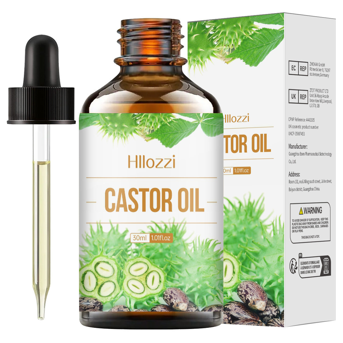 30ml Organic Oil Aromatherapy Massage Aromatic Skin Care Castor Oil
