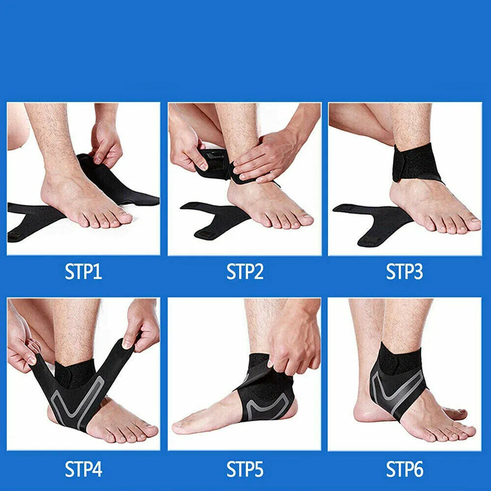 1pcs Fitness Sports Ankle Brace Gym Elastic Ankle Support Gear Foot Weights Wraps Protector Legs Power Weightlifting Foot Care