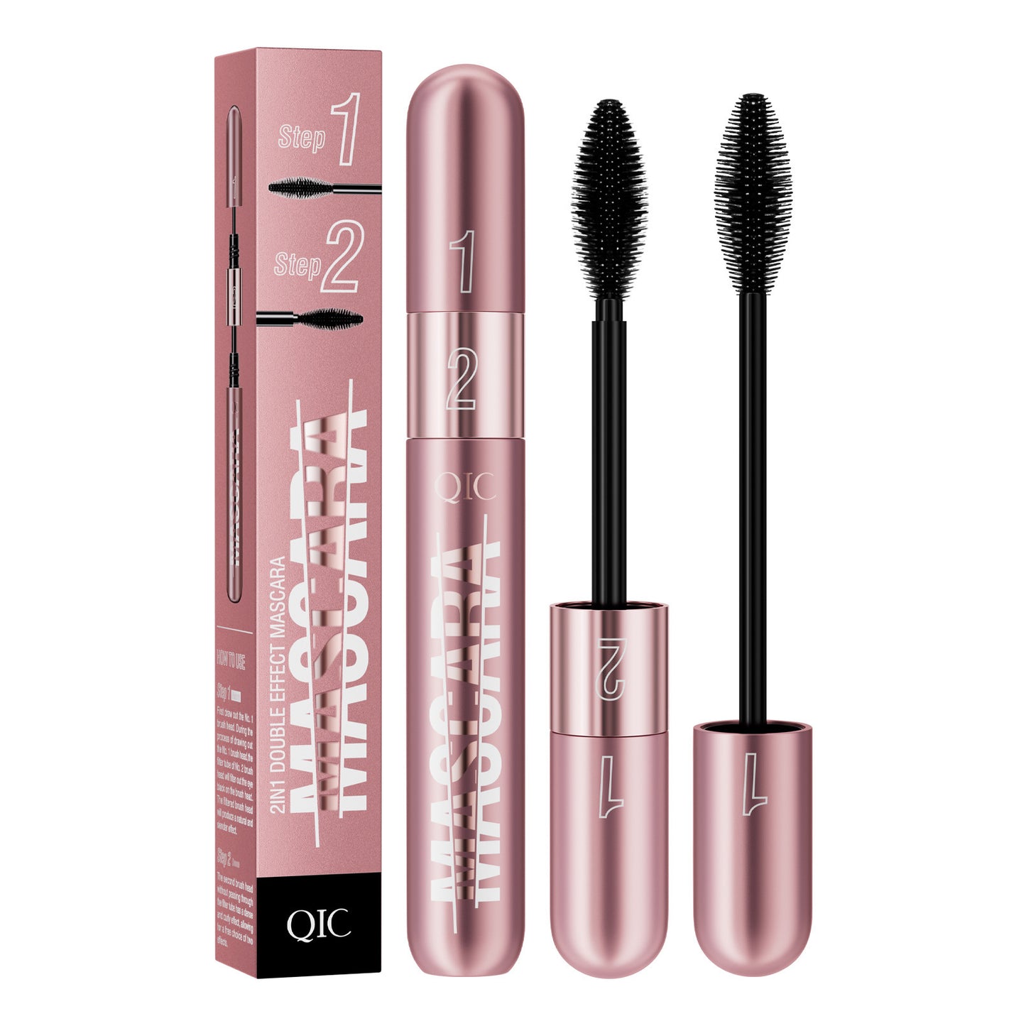 Rose Gold Mascara Double Effect Lengthening Thick Curl Waterproof Not Smudge