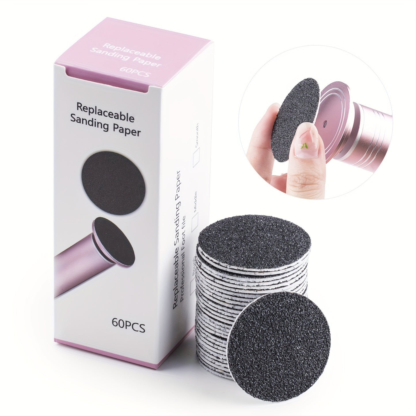 Electric Foot Grinder Applicable Grinding Disc Volcanic Rock Material Calluses Removing Cutin Pumice Stone Sandpaper Foot Grinder Abrasive Paper