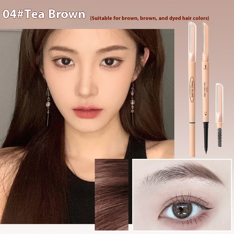 Rotating Double-headed Multifunctional Thin Head Eyebrow Pencil Distinct Look