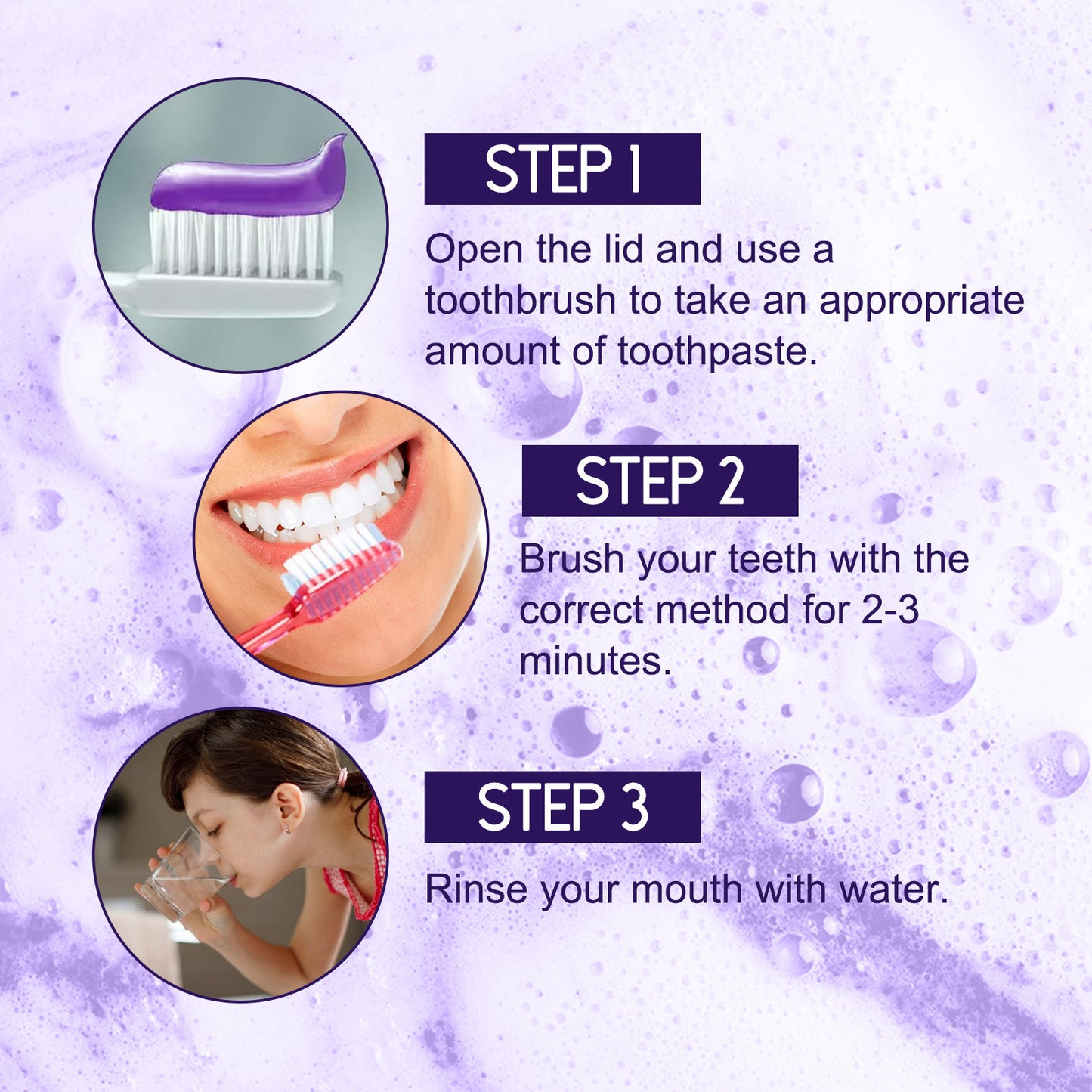 Double Mint Purple Toothpaste To Clean Teeth