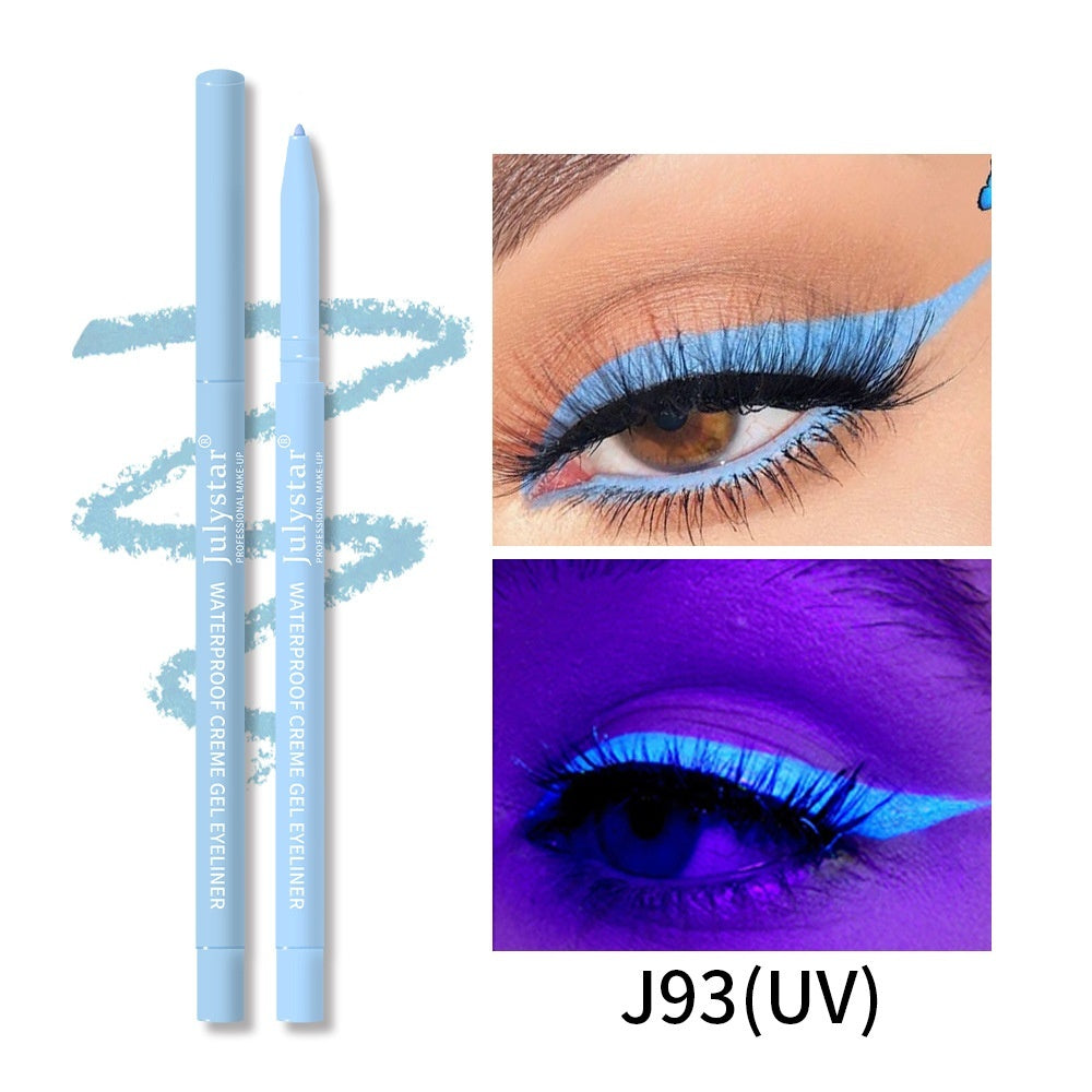 Color UV Fluorescent Eyeliner Waterproof And Oil-proof Not Smudge