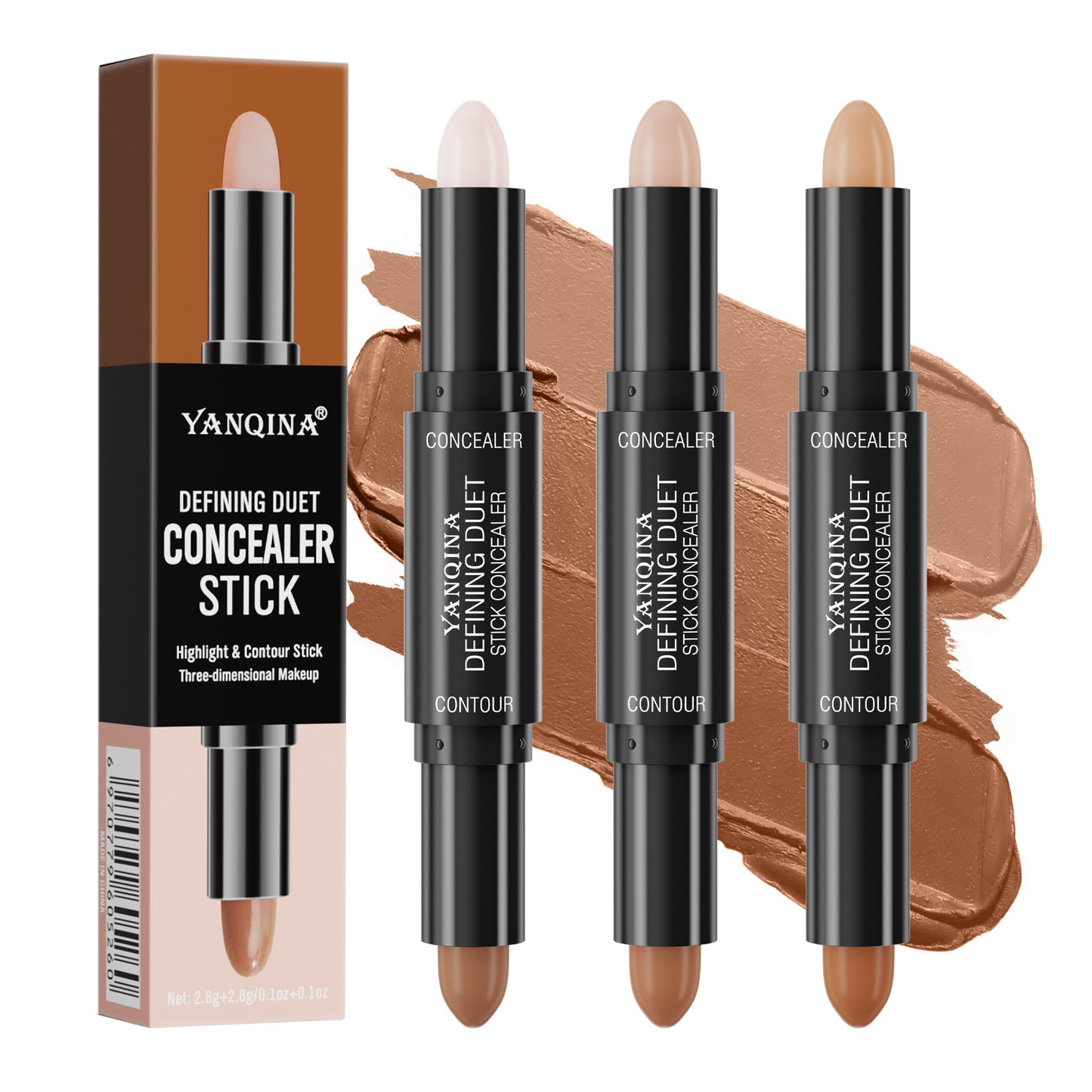 Double-headed Highlight Contour Stick Dual-purpose Stereo Highlighting Stick
