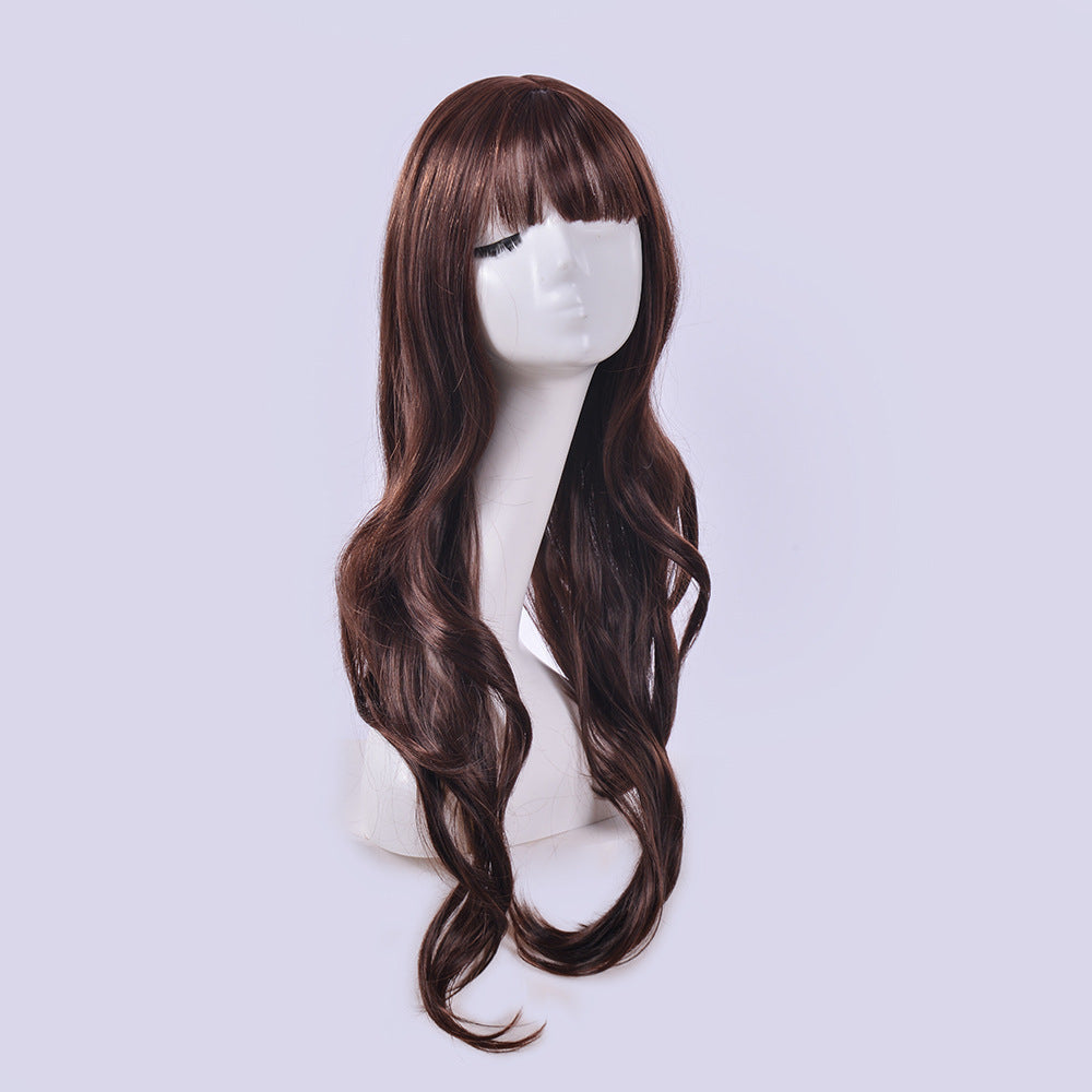 Full Head Pull-over Style Air Bangs High Temperature Silk Curls