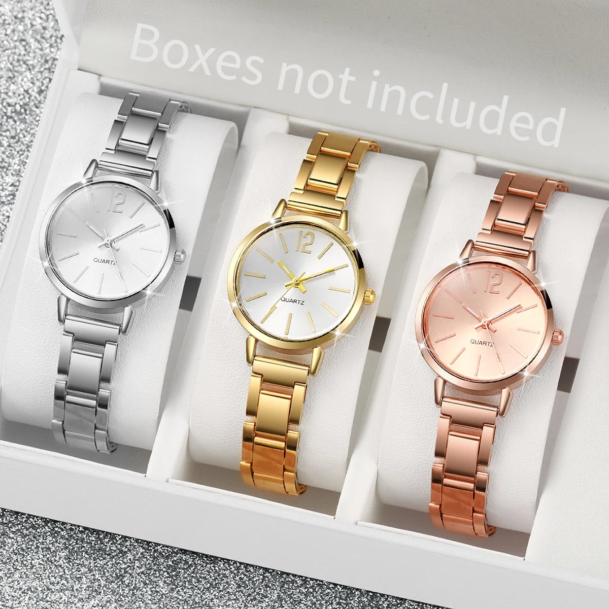 1/2/3PCS Fashion Women Watches Simple Dial Analog Quartz Watch for Women Reloj Mujer Girls Clock Gift(Without Box)