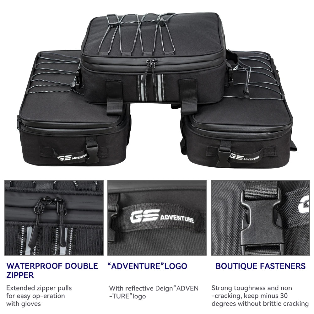 1/2/3pcs set Motorcycle Luggage Bags Additional Bags for BMW GS 1200 LC Adventure 2013-2017 R1250GS R1200GS Adventure Top Pack