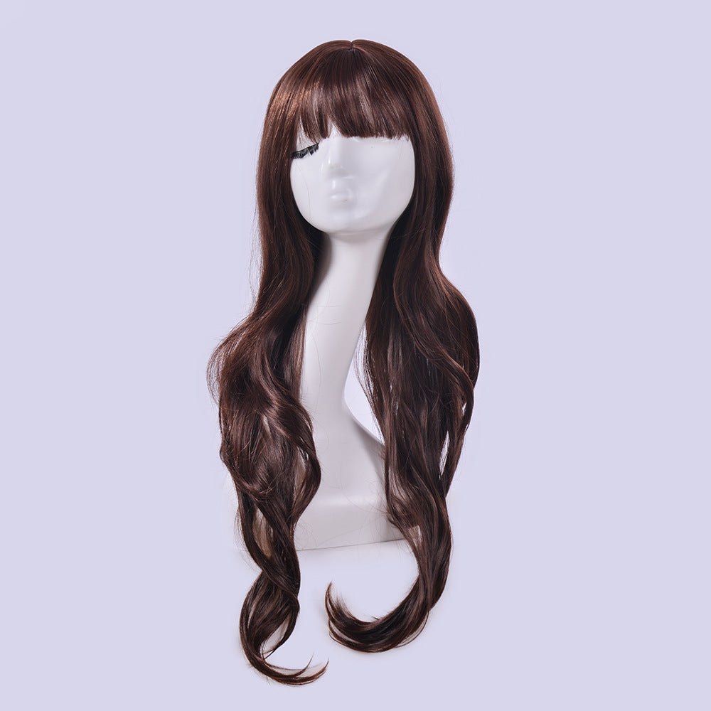 Full Head Pull-over Style Air Bangs High Temperature Silk Curls