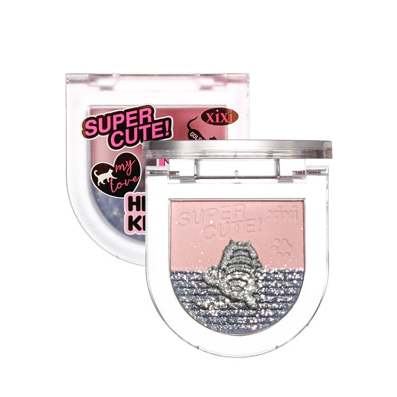 Xixi Goodcat Ning Three Colors Eye Shadow Plate Matte Shimmer Diamond In The Debris