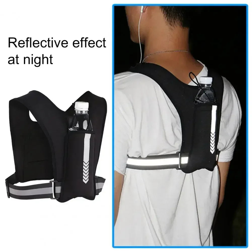 Outdoor Sport Running Backpack Men Universal Lightweight Running Vest Mobile Phone Card Bag Pocket for Jogging Fitness Chest Bag