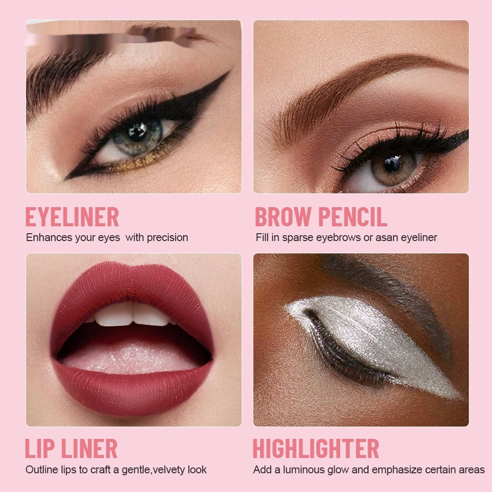 Four-in-one Multifunctional Portable Cosmetic Brush
