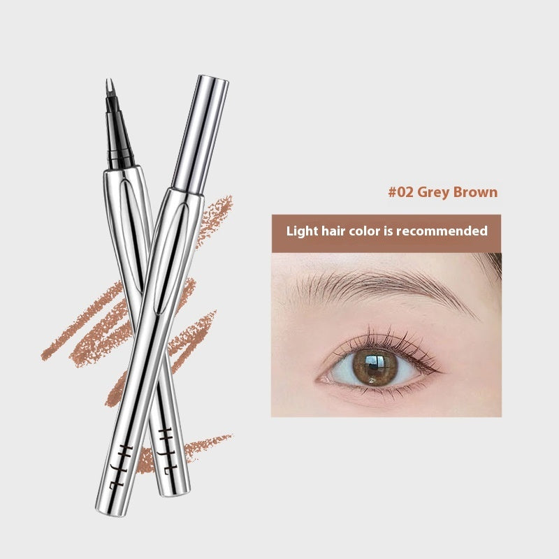 Two-fork Eyebrow Pencil Waterproof And Sweat-proof Natural Three-dimensional Wild Multi-purpose