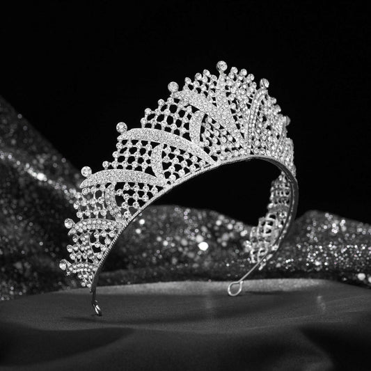 European And American Zircon Full Diamond Alloy Crown Headband
