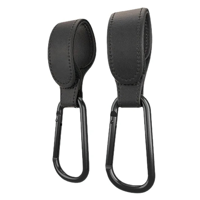 Baby Stroller Hook Fashion PU Leather Adjustable Pram Hook Cart Organizer Diaper Bag Hanger Children Boy Girl Travel Accessories