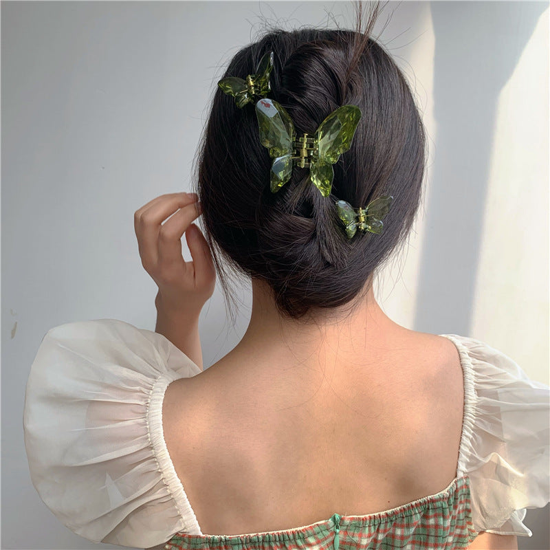 Three Butterfly Clamps For Transparent Forest Girlps