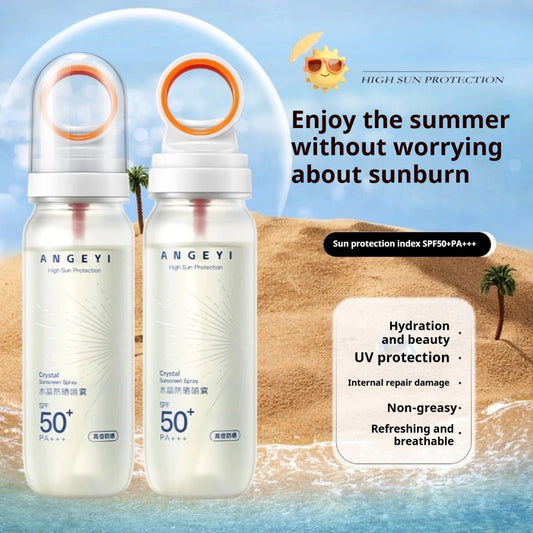 Crystal Sunscreen Spray SPF50 Military Training Full Body Isolation UV Protection