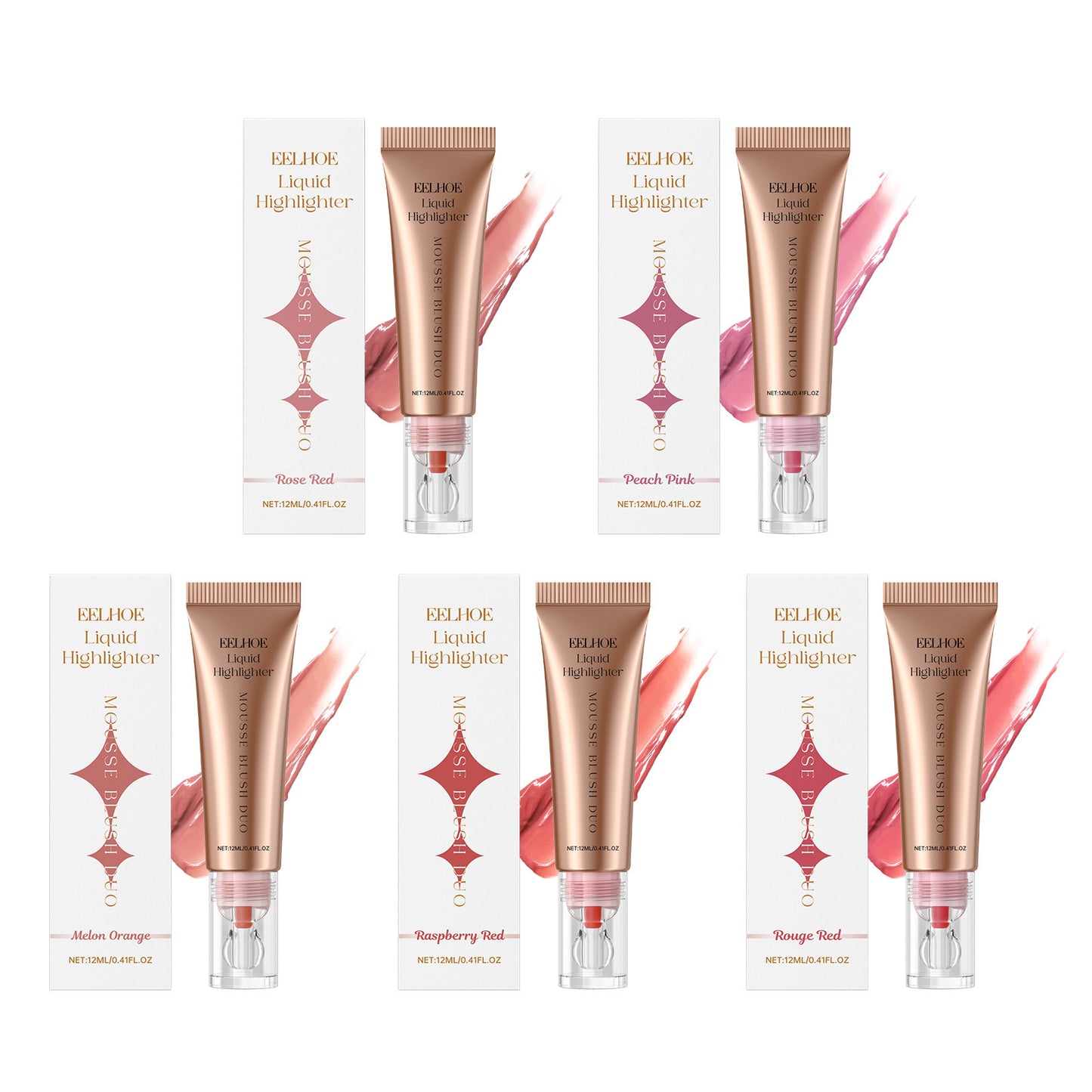 Natural Lightweight Matte Repair Highlight Multifunctional Face Blusher