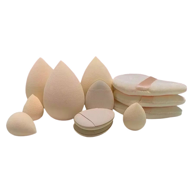 Solid Color Cosmetic Egg 12-piece Mini Thumb Puff
