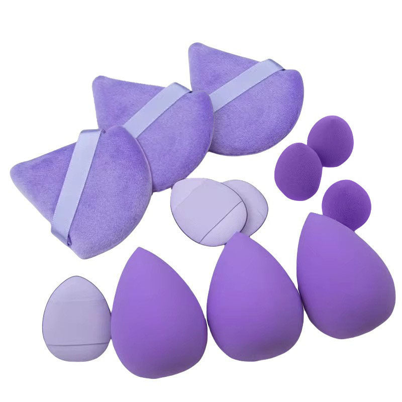 Solid Color Cosmetic Egg 12-piece Mini Thumb Puff